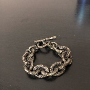 Black and silver chunky chain bracelet